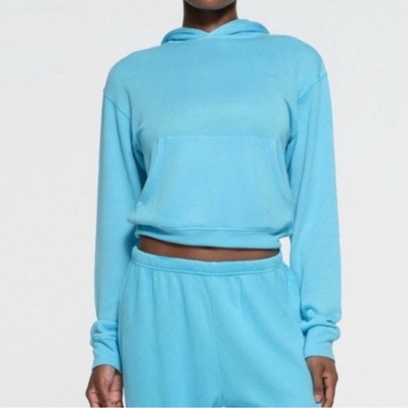 SKIMS Tops - Skims Modal French Terry Classic Hoodie Cyan